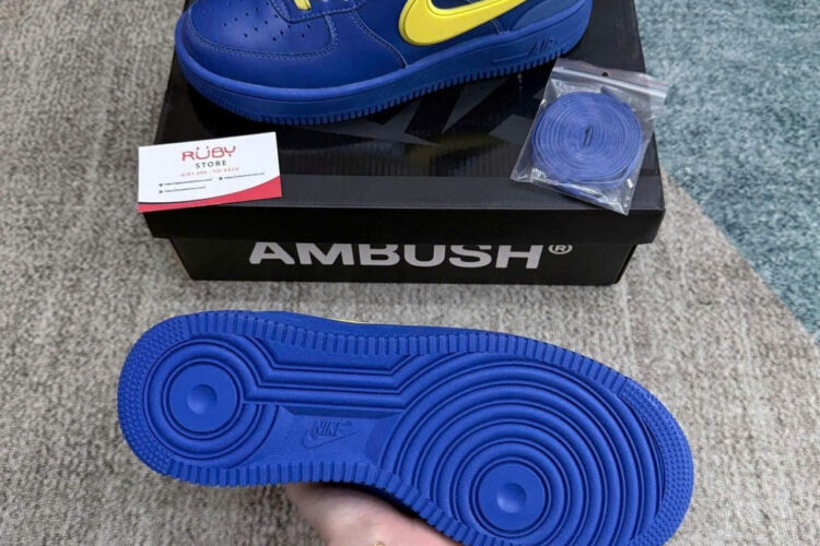 Giày Nike Air Force 1 Low SP x Ambush Game Royal Xanh Vàng