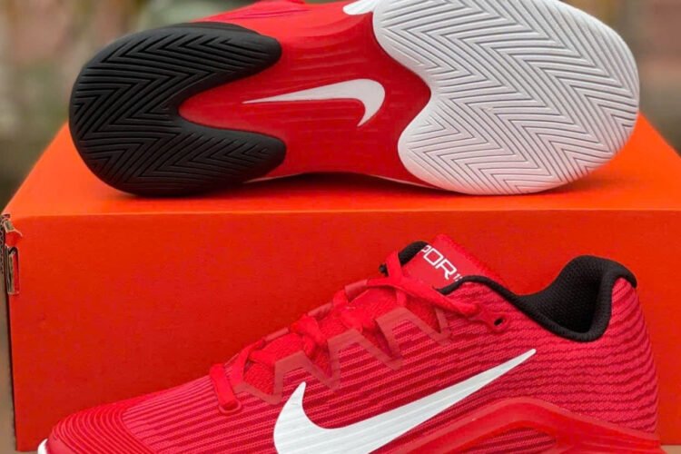 Giày Nike Court Air Zoom Vapor 12 HC University Red Black Gym Red White
