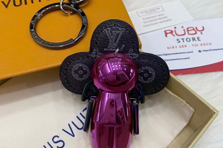 Phụ Kiện Treo Túi LV Vivienne Charm Bag Purple Black Tím Đen