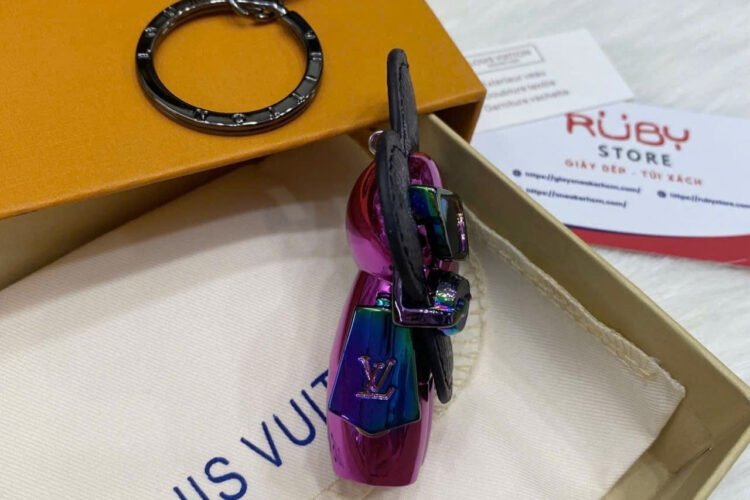 Phụ Kiện Treo Túi LV Vivienne Charm Bag Purple Black Tím Đen