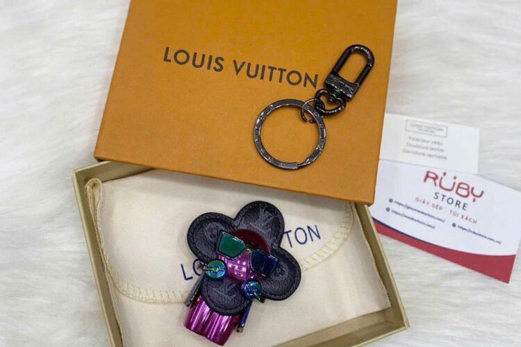 Phụ Kiện Treo Túi LV Vivienne Charm Bag Purple Black Tím Đen