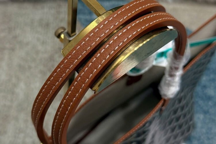 Túi Goyard Saint Louis PM Tote Black Tan Bag Canvas Màu đen Nâu
