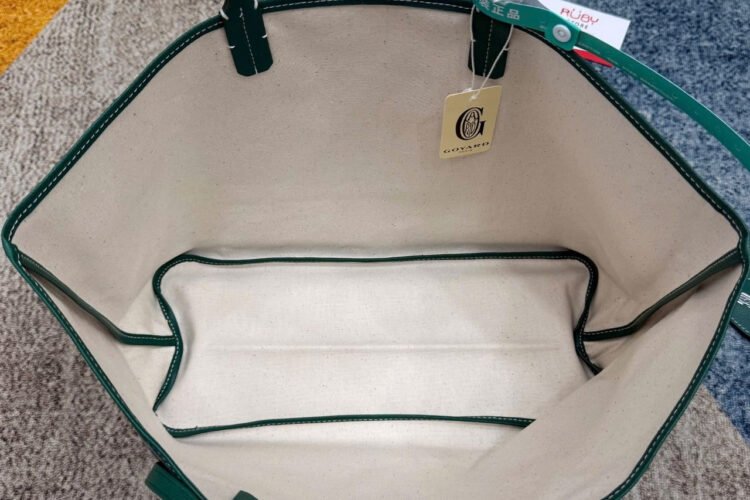 Túi Goyard Saint Louis PM Tote Green Bag Canvas Màu Xanh