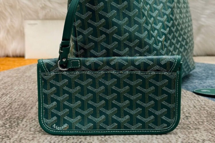 Túi Goyard Saint Louis PM Tote Green Bag Canvas Màu Xanh