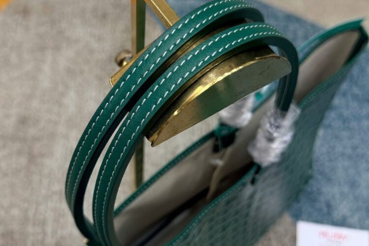 Túi Goyard Saint Louis PM Tote Green Bag Canvas Màu Xanh