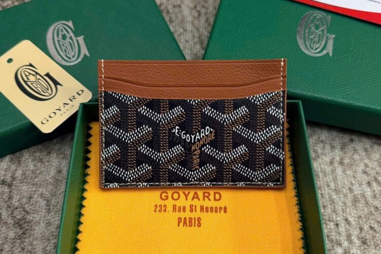 Ví Goyard Saint Sulpice Card Wallet Black Tan Màu Nâu đen