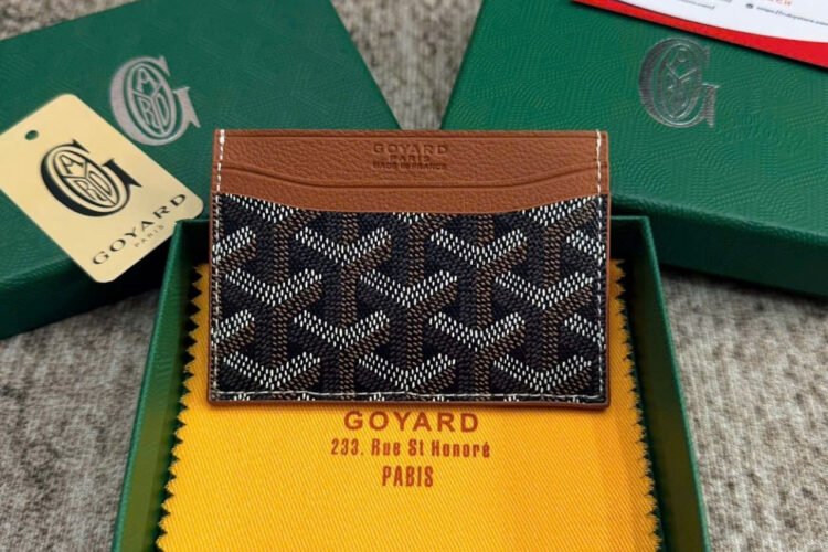 Ví Goyard Saint Sulpice Card Wallet Black Tan Màu Nâu đen
