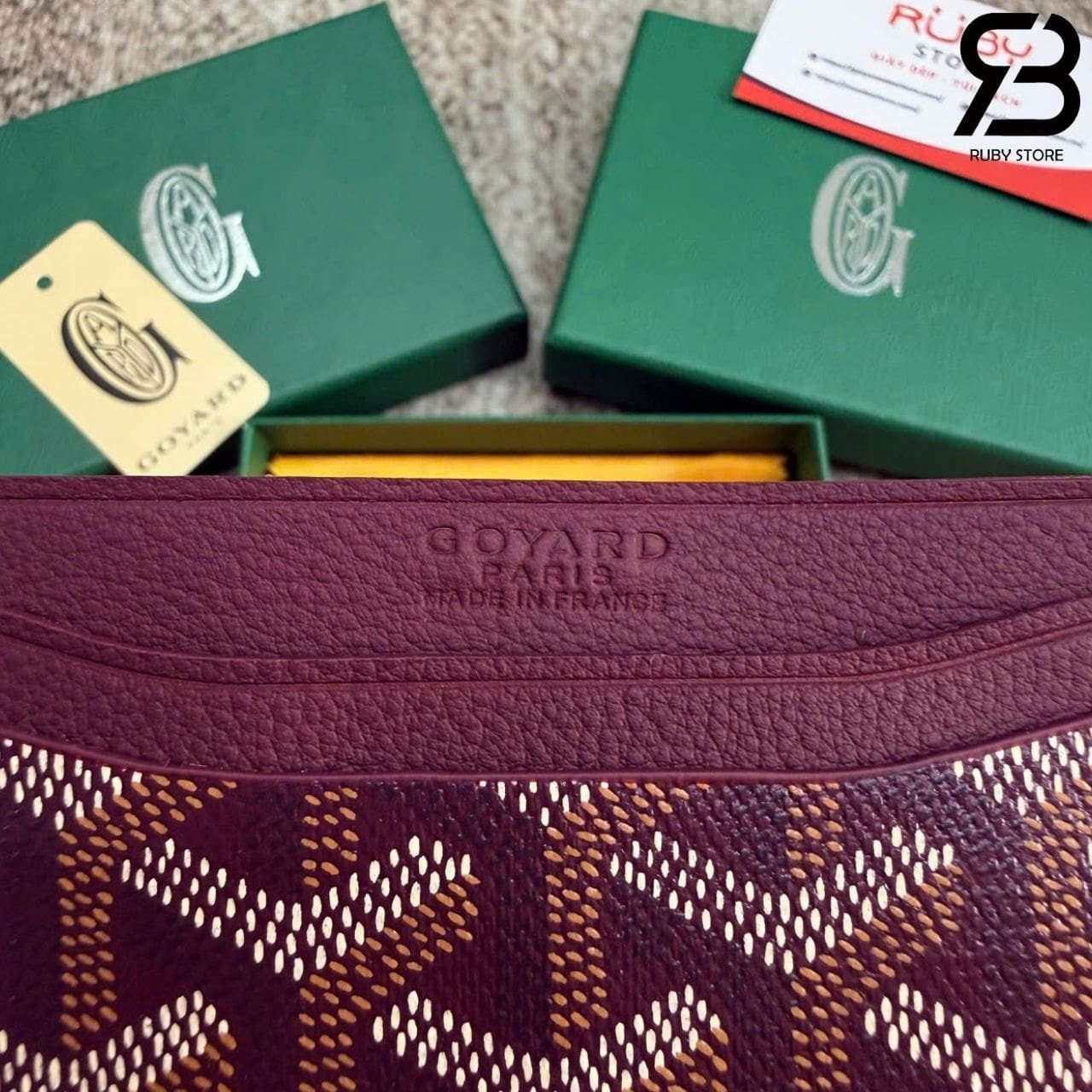 Ví Goyard Saint Sulpice Card Wallet Burgundy Màu đỏ