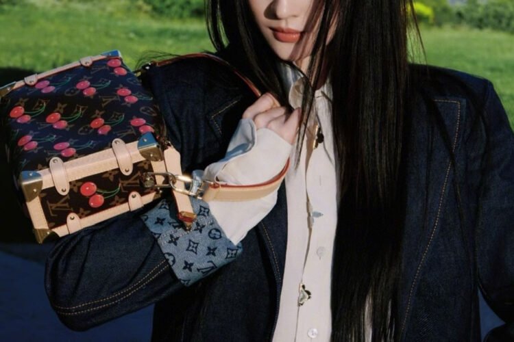 Áo Khoác Blazer LV Denim Preppy Xanh Dương Indigo