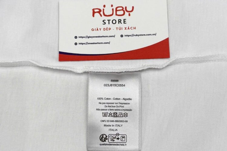 Áo Thun Dior and Lewis Hamilton T-shirt Relaxed Fit White Cotton Jersey Trắng