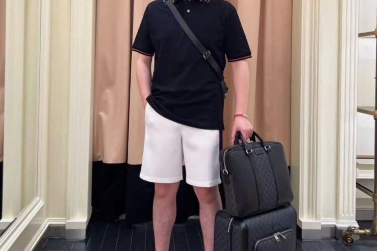 Áo Thun Gucci Cotton Piquet Polo Shirt Black SS25 Màu Đen