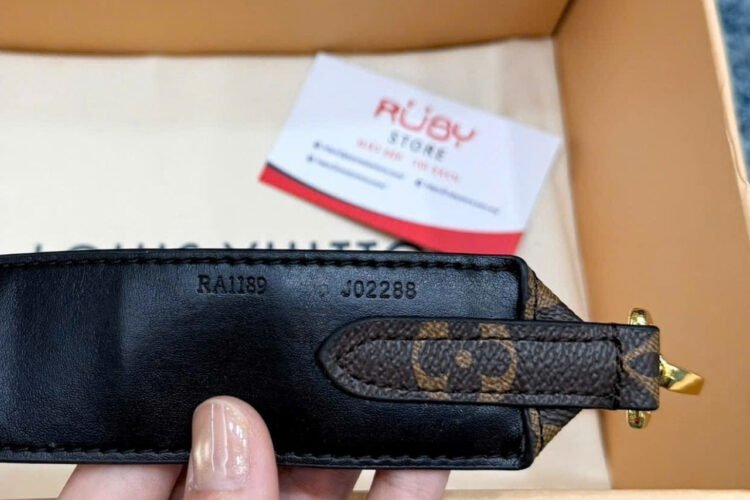 Dây Túi LV Bandouliere Shoulder Strap Monogram Black Nâu Đen