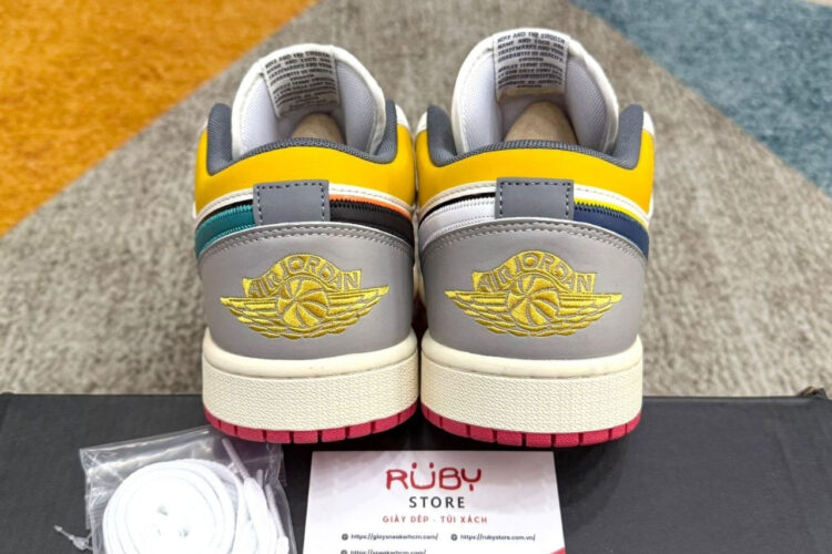 Giày Air Jordan 1 Low Premium Sail Yellow Ochre Màu Kem Vàng