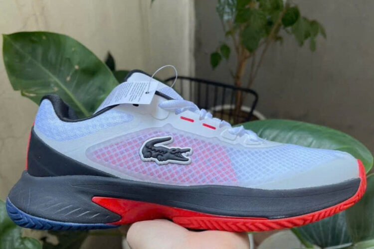 Giày Lacoste Tech Point Tennis White Black Red Trắng Đen Đỏ