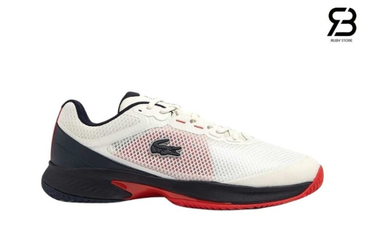 Giày Lacoste Tech Point Tennis White Black Red Trắng Đen Đỏ