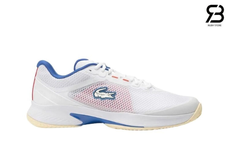 Giày Lacoste Tech Point Tennis White Blue Trắng Xanh Dương