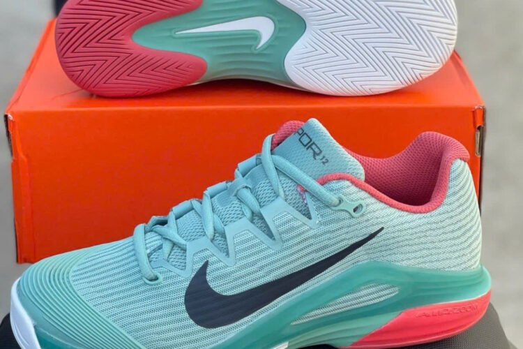 Giày Nike Court Air Zoom Vapor 12 HC Cannon White Adobe Xanh Ngọc