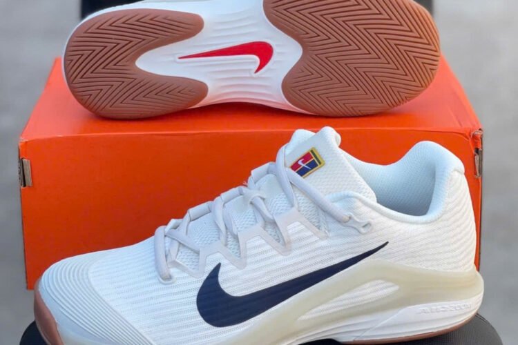 Giày Nike Court Air Zoom Vapor 12 HC Summit White Binary Blue Trắng Xanh