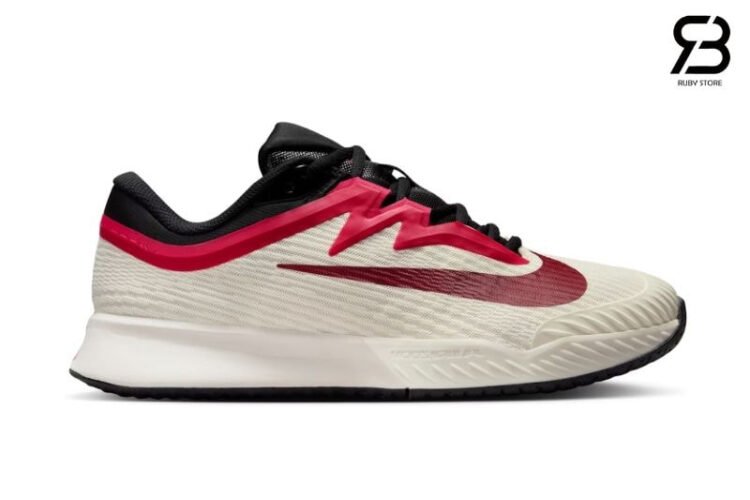 Giày Nike Court Air Zoom Vapor 3 HC Pale Ivory Sail Team Red Rush Pink