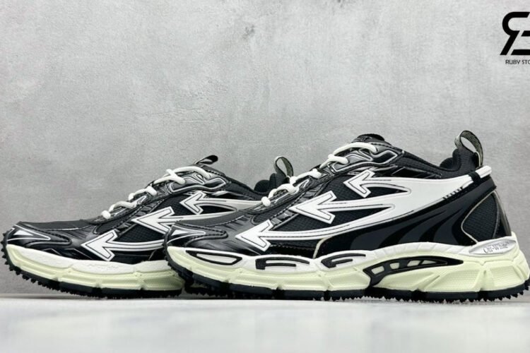 Giày Off-White Be Right Back Black Lime Đen Trắng