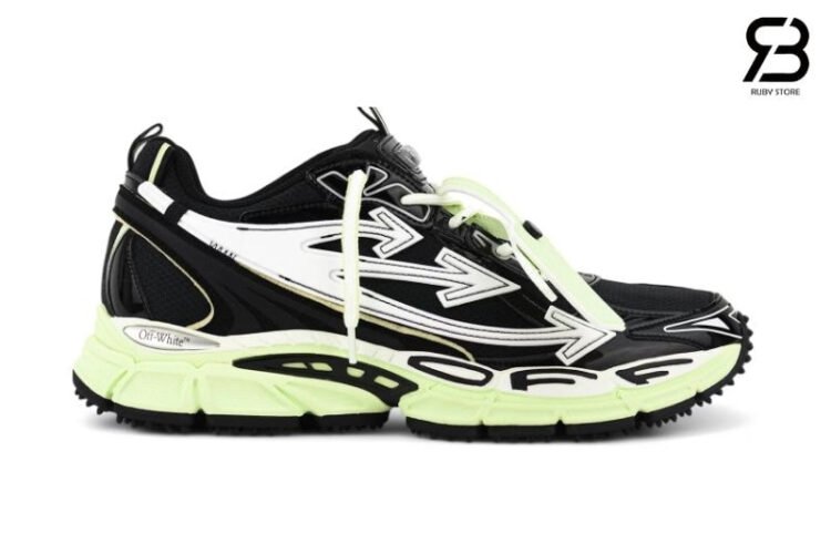 Giày Off-White Be Right Back Black Lime Đen Trắng