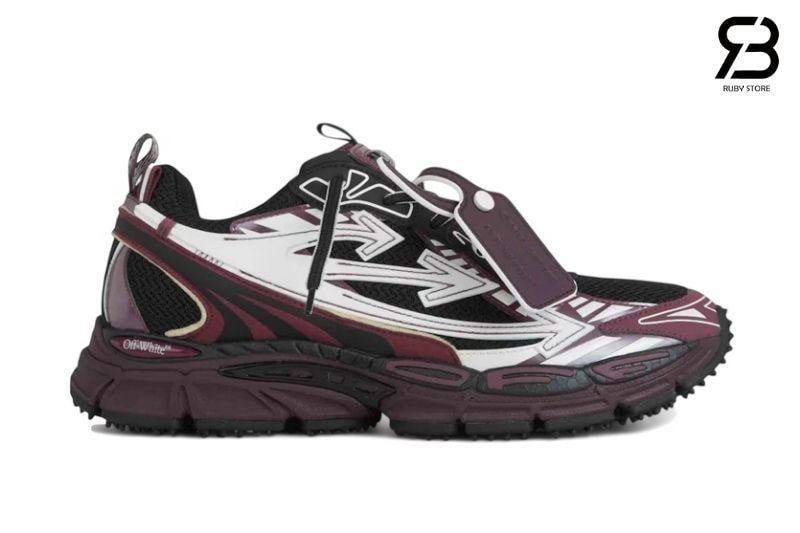 Giày Off-White Be Right Back Burgundy Màu Đỏ Trắng