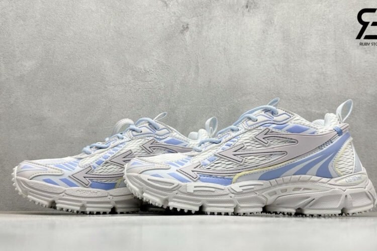 Giày Off-White Be Right Back White Gray Blue Màu Trắng Xám Xanh