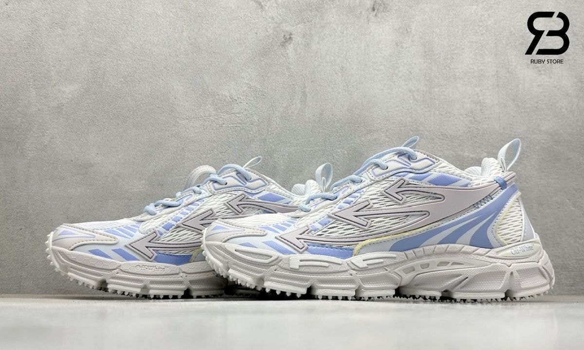 Giày Off-White Be Right Back White Gray Blue Màu Trắng Xám Xanh