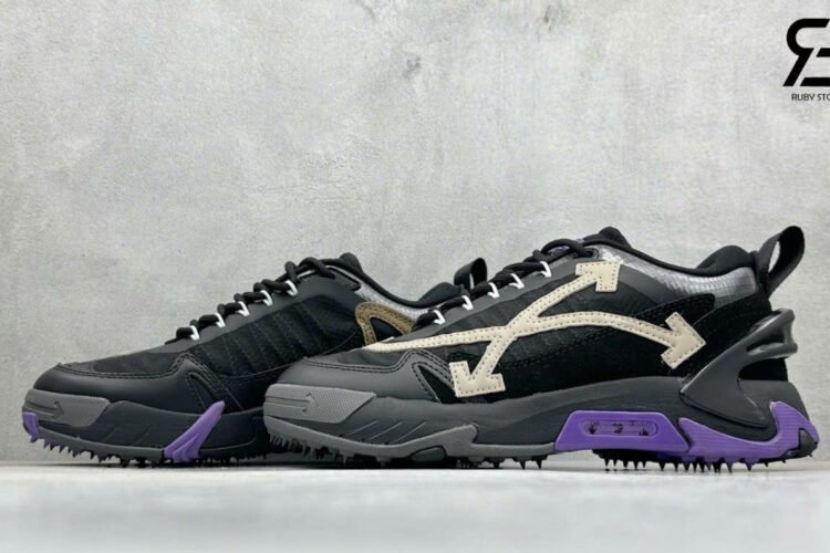 Giày Off-White Odsy-2000 Black Purple Đen Tím