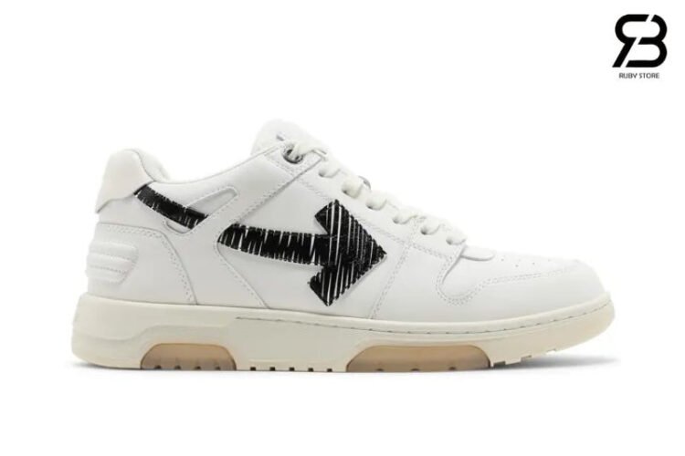 Giày Off-White Out Of Office Calf Specials White Black Trắng Đen