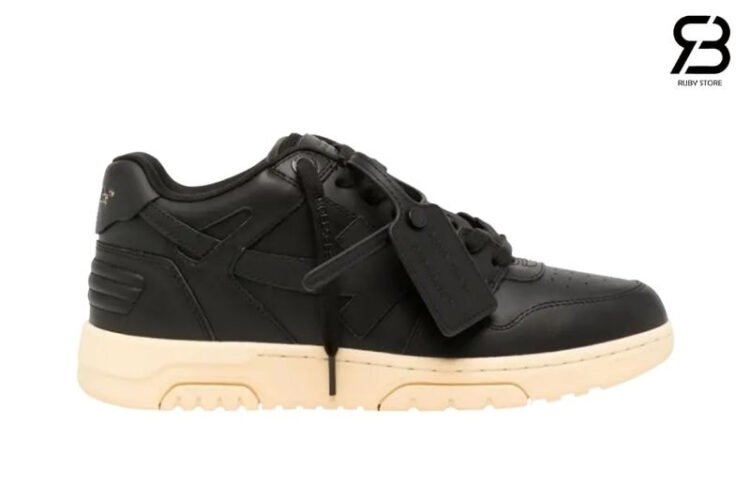 Giày Off-White Out Of Office OOO Black Cream Đen Kem