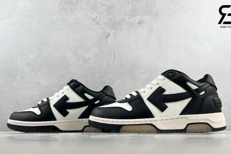 Giày Off-White Out Of Office OOO Black White Đen Trắng