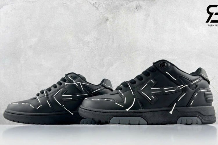 Giày Off-White Out Of Office Sartorial Stitching Black Màu Đen