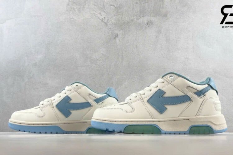 Giày Off-White Out Of Office White Light Blue Trắng Xanh