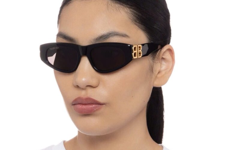 Mắt Kính Balenciaga BB Sunglasses Black Grey Lenses