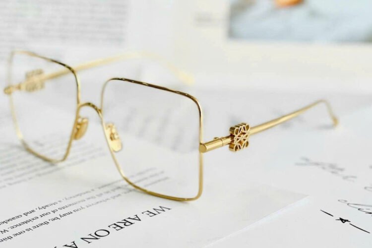 Mắt Kính Loewe Eyeglasses Refined Metal Gold Màu Vàng