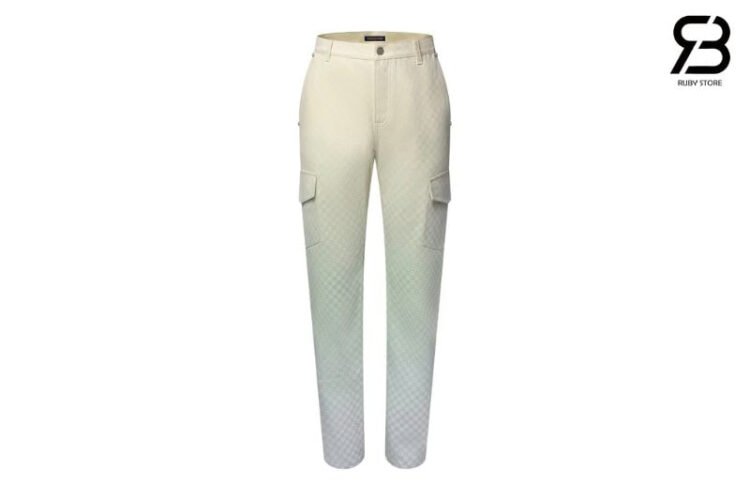 Quần Jean LV Gradient Damier Denim Cargo Pants