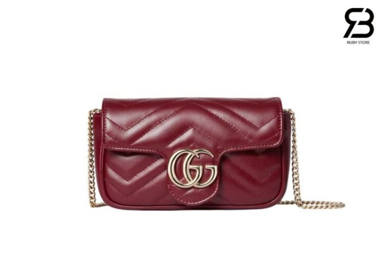 Túi Gucci Marmont Super Mini Rosso Ancora Red Màu Đỏ