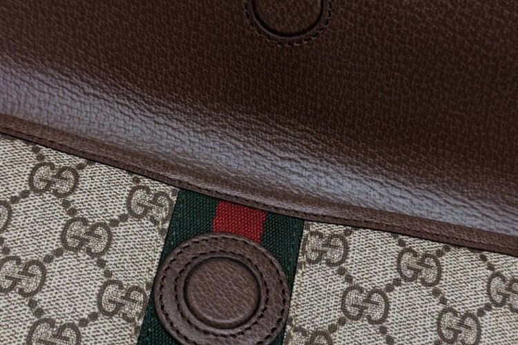 Túi Gucci Ophidia GG Small Belt Bag Beige Ebony Supreme Nâu Be