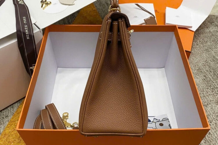 Túi Hermes Kelly 25 Gold Togo GHW Màu Nâu