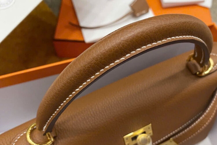 Túi Hermes Kelly 25 Gold Togo GHW Màu Nâu