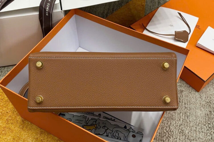 Túi Hermes Kelly 25 Gold Togo GHW Màu Nâu