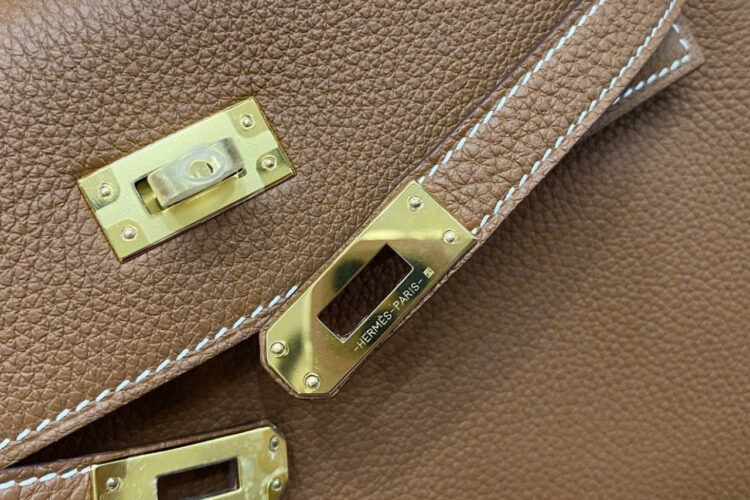 Túi Hermes Kelly 25 Gold Togo GHW Màu Nâu