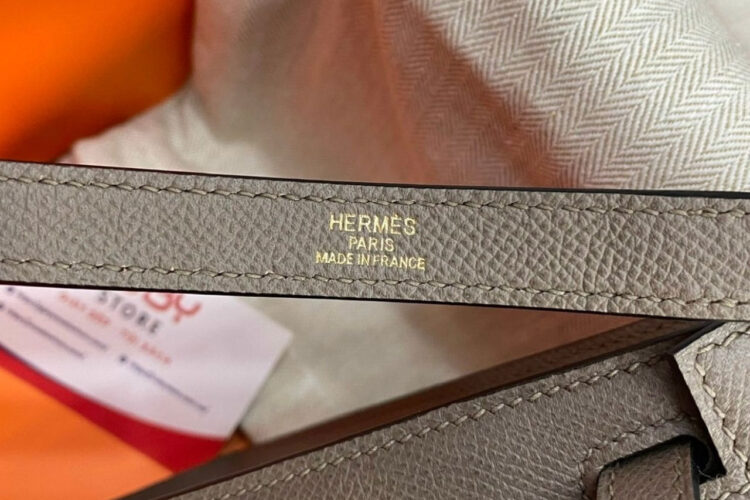 Túi Hermes Kelly 25 Gris Etain Epsom GHW Da Nhập May Tay Sale