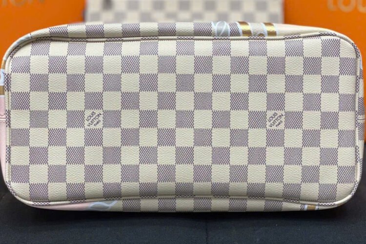Túi LV 2023 Neverfull MM Tote Bag Damier Azur Nautical N40147