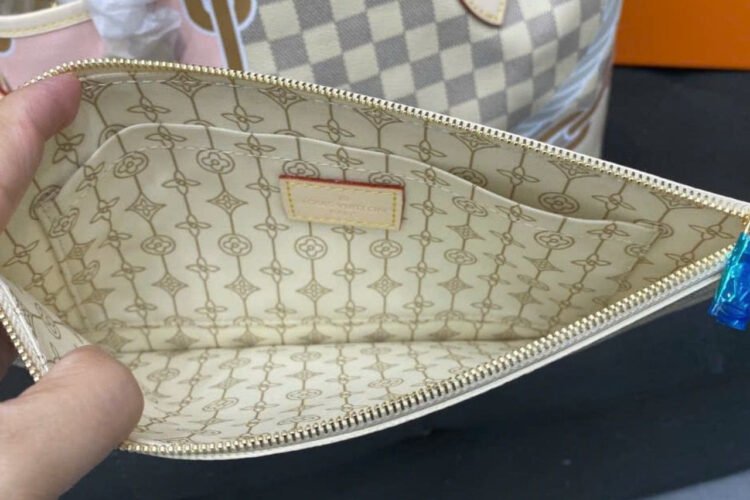 Túi LV 2023 Neverfull MM Tote Bag Damier Azur Nautical N40147
