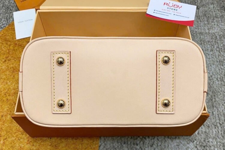 Túi LV Alma BB N40516 Peach Giant Damier Màu Trắng Be
