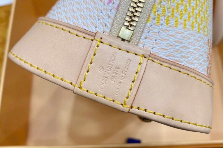 Túi LV Alma BB N40516 Peach Giant Damier Màu Trắng Be