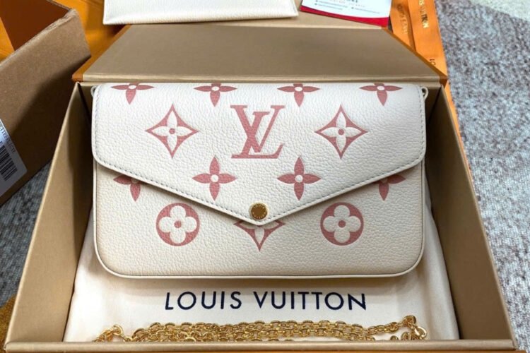 Túi LV Félicie Pochette M82047 Creme Rose Trianon Monogram Empreinte