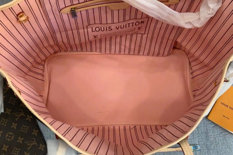 Túi LV Neverfull GM Monogram Tote Bag Màu Nâu Lót Hồng